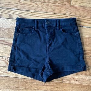 American Eagle black curvy high rise shorts